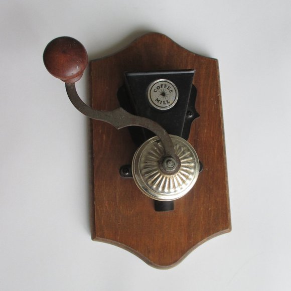 Other - Farmhouse Crank Coffee Grinder Decor Rustic Wood